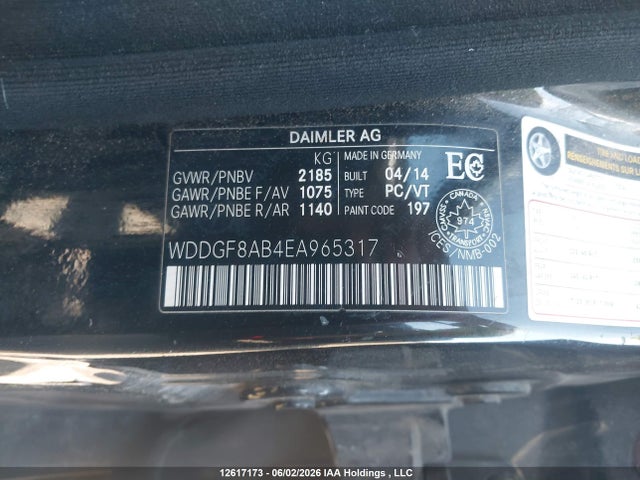 Aukcja sprzedaży 2014 Mercedes-benz C 300 4matic, vin: WDDGF8AB4EA965317, numer aukcji: 12617173