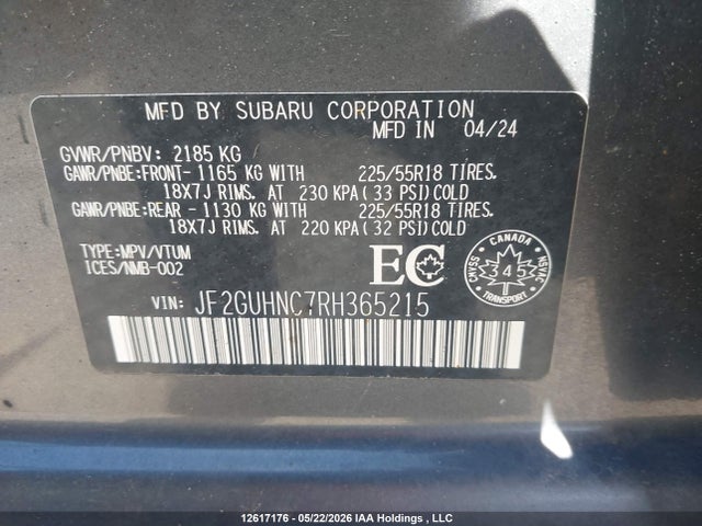 Subaru Crosstrek Limited 2024 JF2GUHNC7RH365215 Image 19