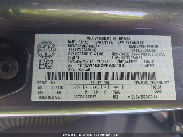 Ford F150 Supercrew 2023 1FTEW1EP2PFA25196 Image 9