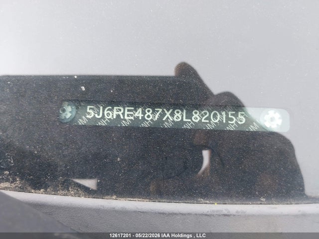 12617201 :رقم المزاد ، 5J6RE487X8L820155 vin ، 2008 Honda Cr-v Exl مزاد بيع