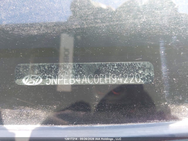 2014 Hyundai Sonata Gls მანქანა იყიდება აუქციონზე, vin: 5NPEB4AC0EH942205, აუქციონის ნომერი: 12617214