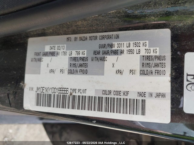Продаж на аукціоні авто 2013 Mazda Mazda2, vin: JM1DE1KY1D0165556, номер лоту: 12617223