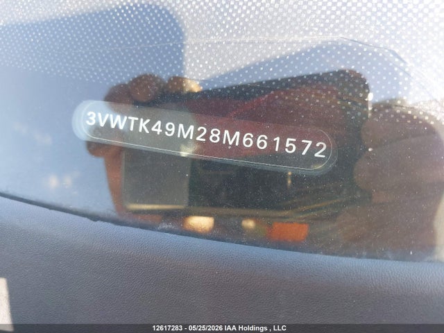 Auction sale of the 2008 Volkswagen City Jetta 2.0l, vin: 3VWTK49M28M661572, lot number: 12617283