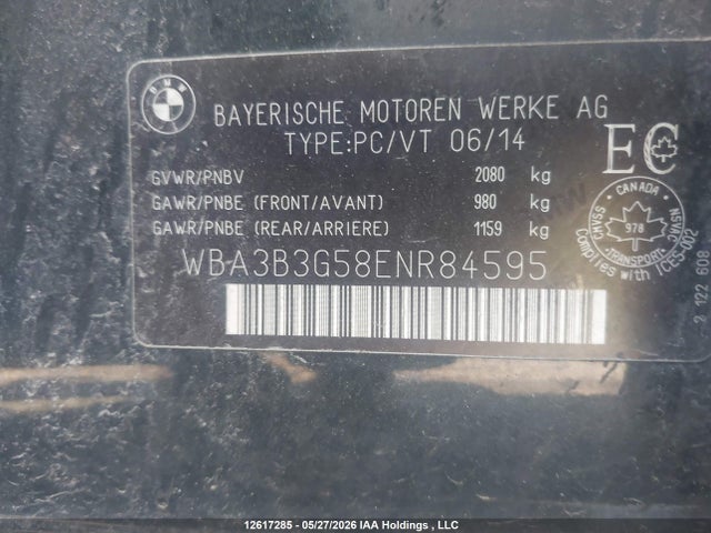 Aukcja sprzedaży 2014 Bmw 328i Xdrive, vin: WBA3B3G58ENR84595, numer aukcji: 12617285