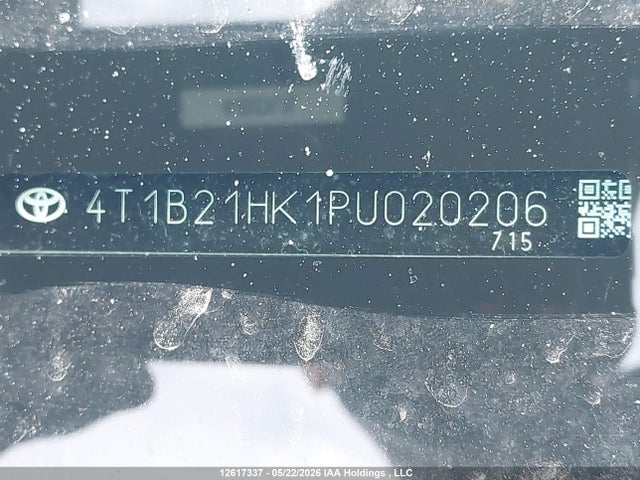 Auction sale of the 2023 Toyota Camry Xle/se, vin: 4T1B21HK1PU020206, lot number: 12617337