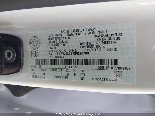 Ford F150 2024 1FTFW4L83RFB20709 Image 17
