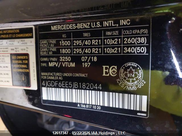 Aukcja sprzedaży 2018 Mercedes-benz Gls 450 4matic, vin: 4JGDF6EE5JB182044, numer aukcji: 12617347