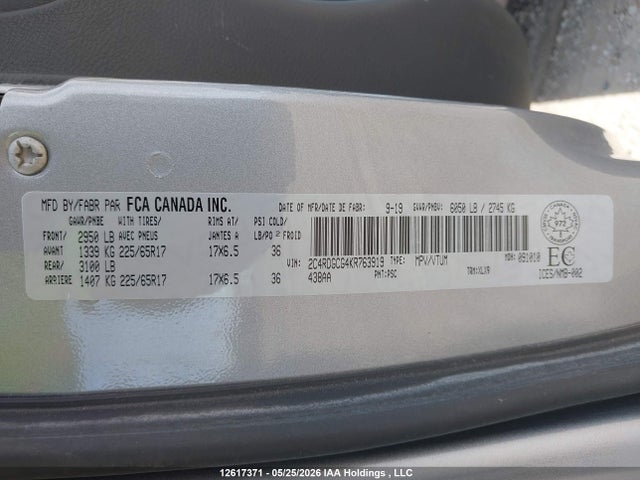 Продажа на аукционе авто 2019 Dodge Grand Caravan 35th Anniversary Edition, vin: 2C4RDGCG4KR763919, номер лота: 12617371
