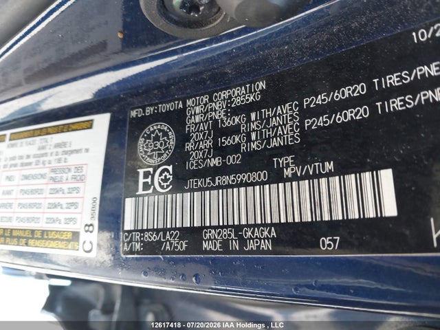 Toyota 4runner 2022 JTEKU5JR8N5990800 Image 19
