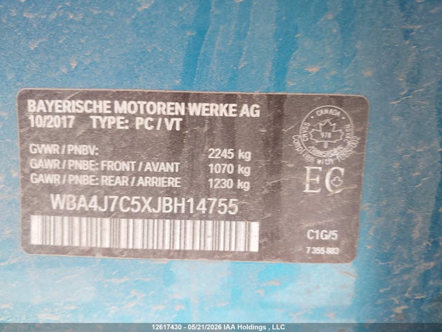 WBA4J7C5XJBH14755 BMW 440xi Gran Coupe