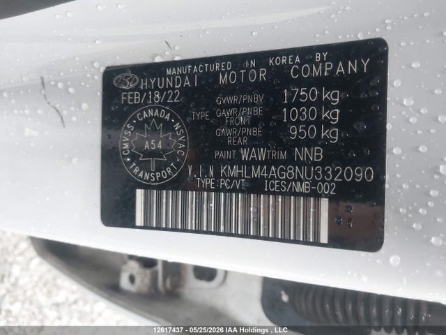 Aukcja sprzedaży 2022 Hyundai Elantra Essential Ivt With Hyundai Smartsense Package, vin: KMHLM4AG8NU332090, numer aukcji: 12617437