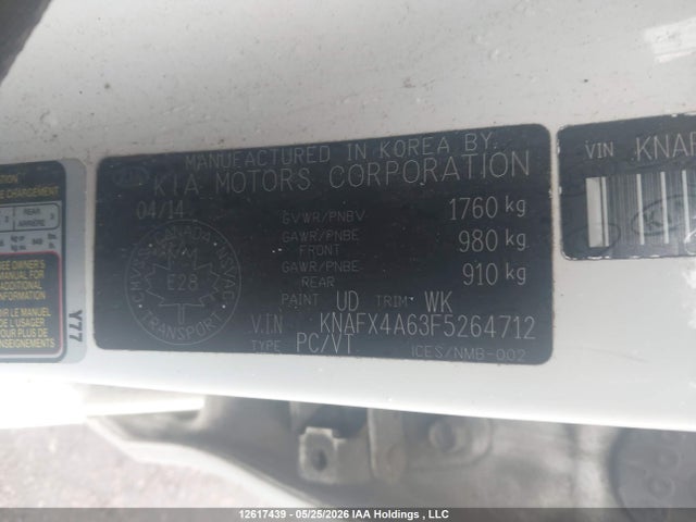 Aukcja sprzedaży 2015 Kia Forte Lx, vin: KNAFX4A63F5264712, numer aukcji: 12617439