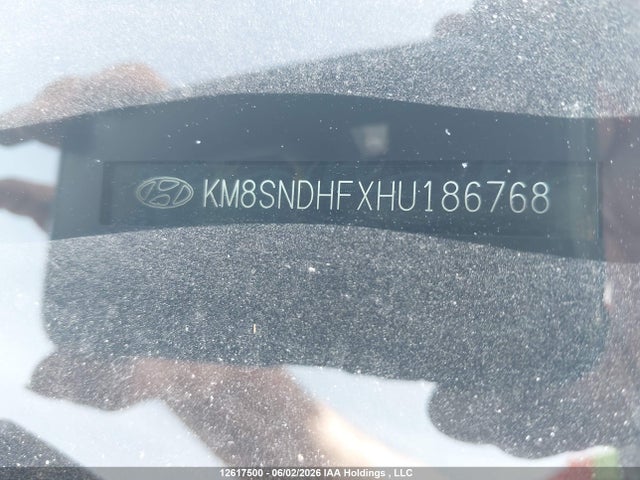 Продаж на аукціоні авто 2017 Hyundai Santa Fe Se/limited, vin: KM8SNDHFXHU186768, номер лоту: 12617500