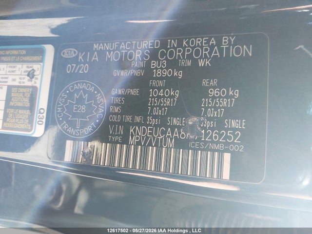 KNDEUCAA8M7126252 KIA SELTOS EX