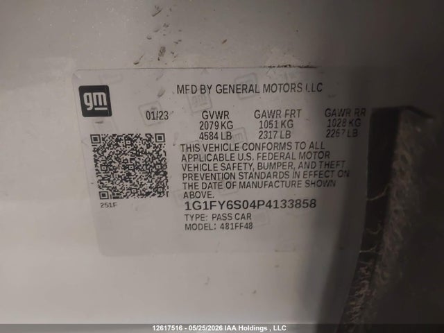Продаж на аукціоні авто 2023 Chevrolet Bolt Euv Fwd Lt, vin: 1G1FY6S04P4133858, номер лоту: 12617516