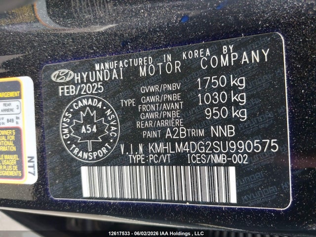 Hyundai Elantra Preferred With Tech Package 2025 KMHLM4DG2SU990575 Image 9