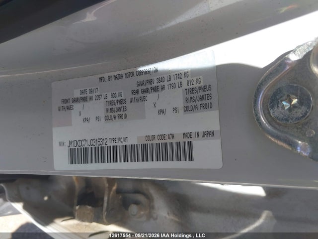 Aukcja sprzedaży 2018 Mazda Cx-3 Gs, vin: JM1DKDC71J0316312, numer aukcji: 12617554