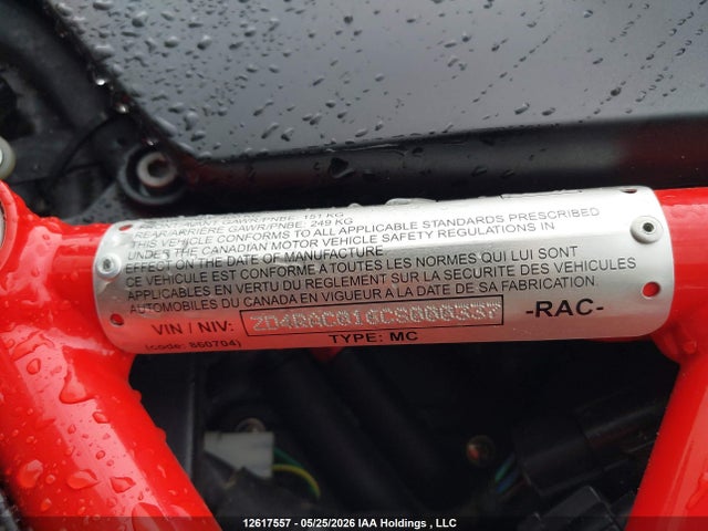 Продаж на аукціоні авто 2012 Aprilia Shiver 750, vin: ZD4RAC016CS000337, номер лоту: 12617557