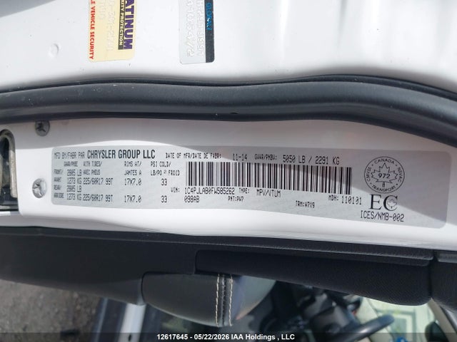 1C4PJLAB0FW585262 Jeep Cherokee Sport