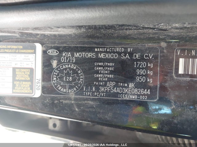 Auction sale of the 2019 Kia Forte Ex/ex Limited/ex Premium/ex+, vin: 3KPF54AD3KE082644, lot number: 12617741