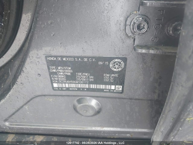 Aukcja sprzedaży 2016 Honda Hr-v Ex, vin: 3CZRU6H59GM106172, numer aukcji: 12617742