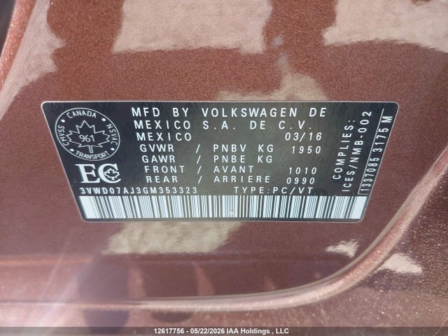 3VWD07AJ3GM353323 Volkswagen Jetta 1.8t Sport