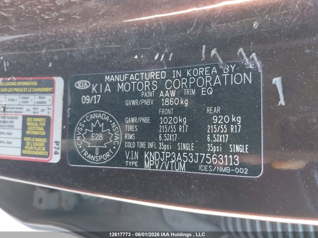 KNDJP3A53J7563113 KIA SOUL +