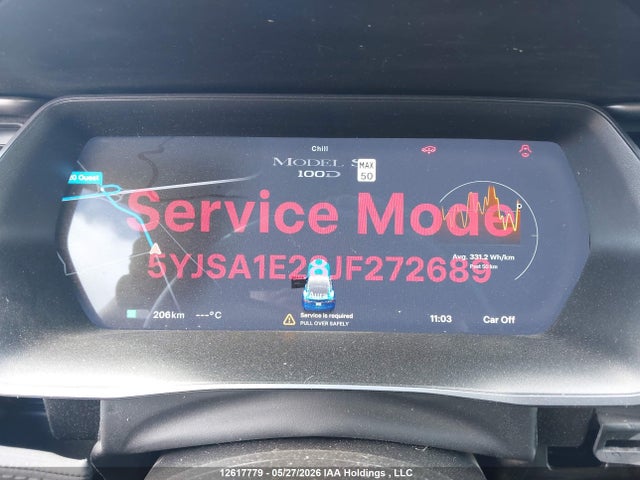 12617779 :رقم المزاد ، 5YJSA1E28JF272689 vin ، 2018 Tesla Model S 100d/75d/p100d مزاد بيع