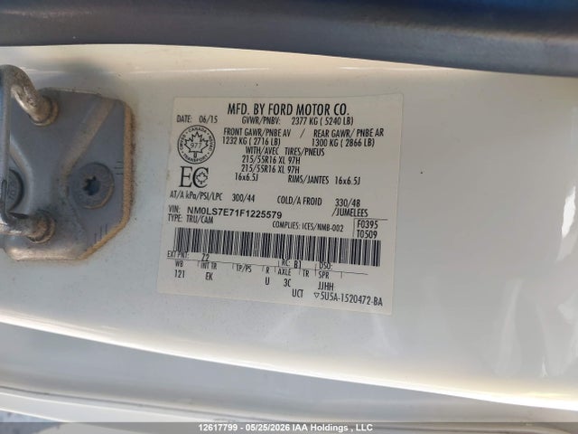 Aukcja sprzedaży 2015 Ford Transit Connect Xl, vin: NM0LS7E71F1225579, numer aukcji: 12617799