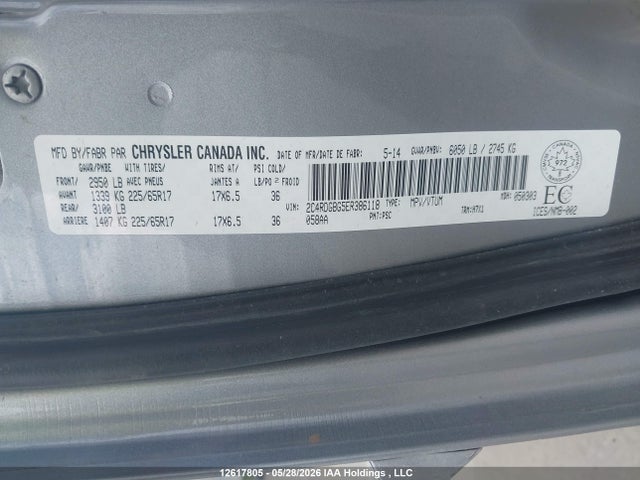 Aukcja sprzedaży 2014 Dodge Grand Caravan Se/sxt, vin: 2C4RDGBG5ER386118, numer aukcji: 12617805