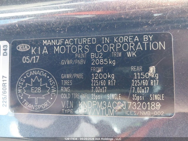KNDPM3AC3J7320189 KIA Sportage Lx