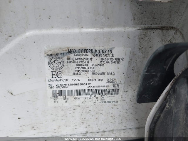 Ford EDGE SEL 2017 2FMPK4J84HBB95112 Image 9