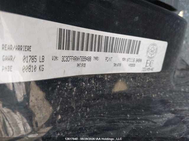 2017 Fiat 500 მანქანა იყიდება აუქციონზე, vin: 3C3CFFARXHT699488, აუქციონის ნომერი: 12617840