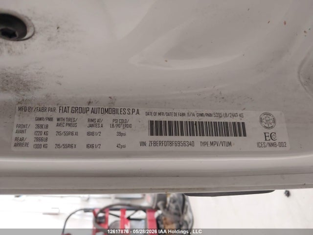 RAM Promaster City Tradesman Slt 2015 ZFBERFDT8F6956340 Image 9