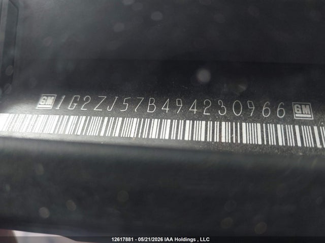 12617881 :رقم المزاد ، 1G2ZJ57B494230966 vin ، 2009 Pontiac G6 New Se مزاد بيع