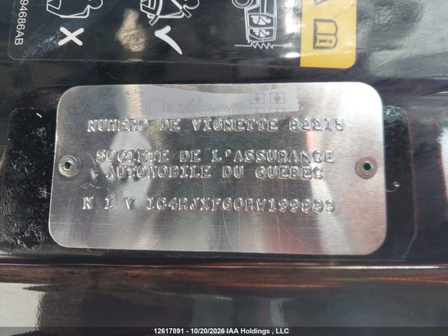 Aukcja sprzedaży 2024 Jeep Tj, vin: 1C4RJXFG0RW199899, numer aukcji: 12617891