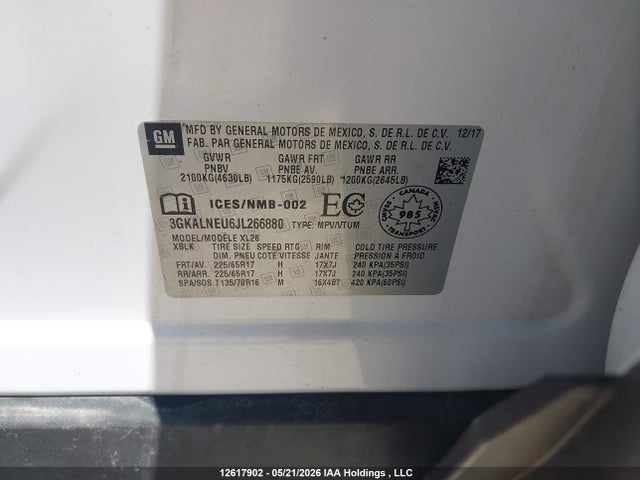 3GKALNEU6JL266880 GMC Terrain Sle