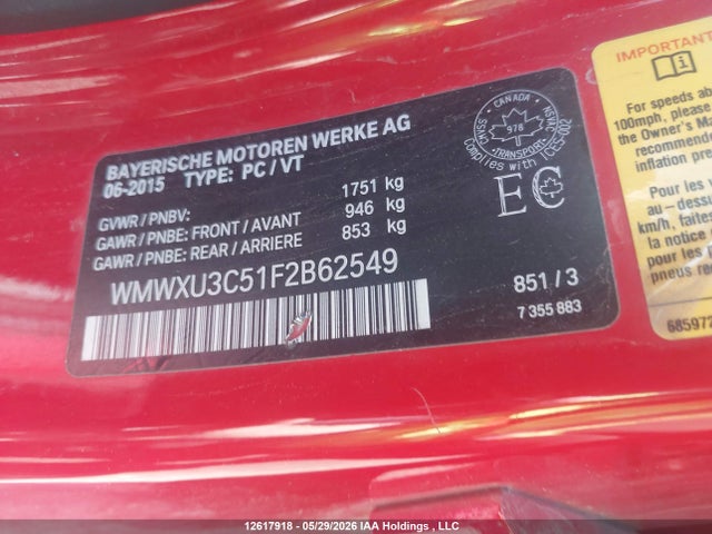 Mini 5 Door Cooper S 2015 WMWXU3C51F2B62549 Image 9