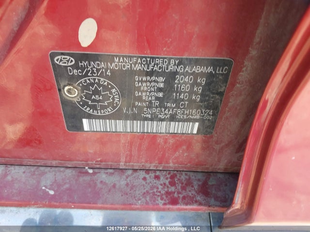 Продаж на аукціоні авто 2015 Hyundai Sonata Sport/limited, vin: 5NPE34AF8FH160324, номер лоту: 12617927
