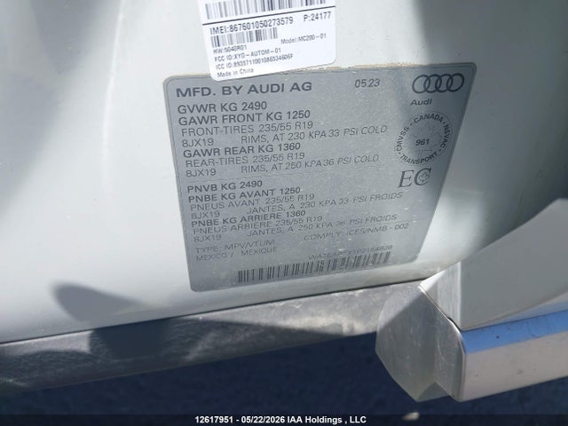 Aukcja sprzedaży 2023 Audi Q5, vin: WA1EAAFY1P2154828, numer aukcji: 12617951