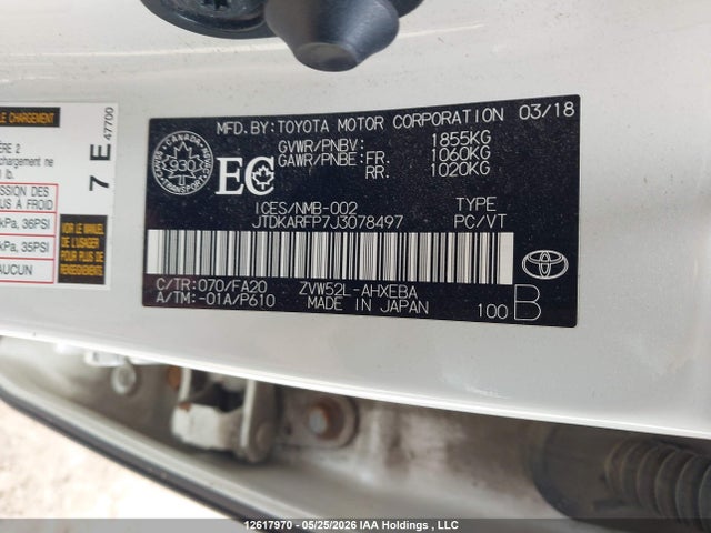 Toyota Prius Prime Upgrade 2018 JTDKARFP7J3078497 Image 9