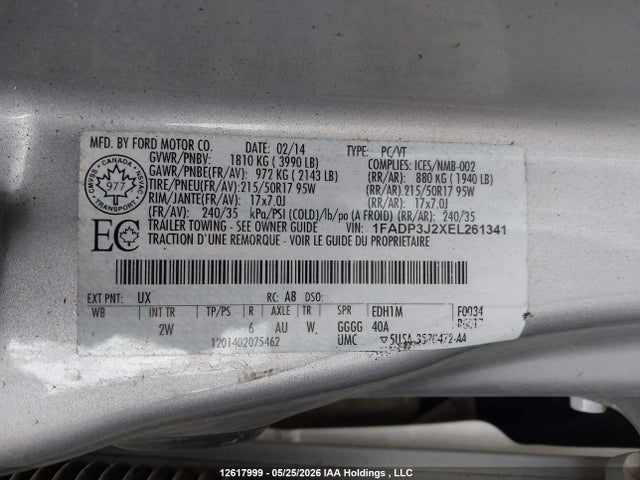 1FADP3J2XEL261341 Ford Focus Titanium