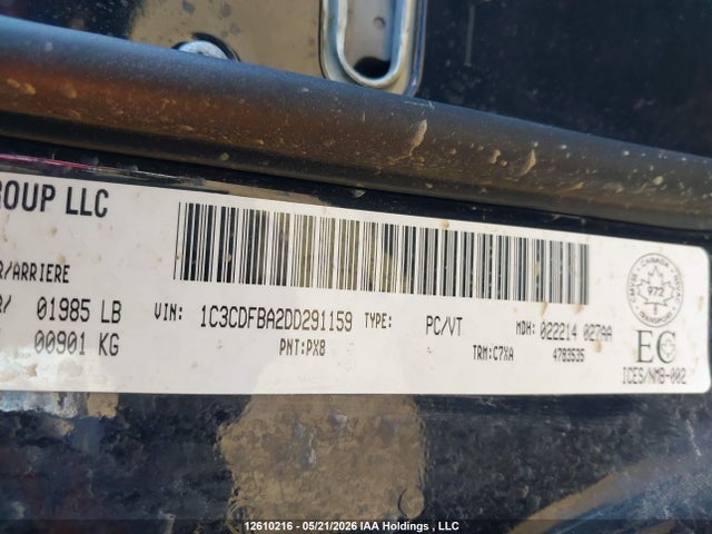 Продаж на аукціоні авто 2013 Dodge Dart Sxt/rallye, vin: 1C3CDFBA2DD291159, номер лоту: 12610216