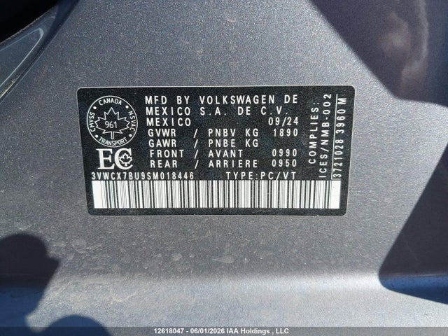 Volkswagen Jetta 2025 3VWCX7BU9SM018446 Image 9