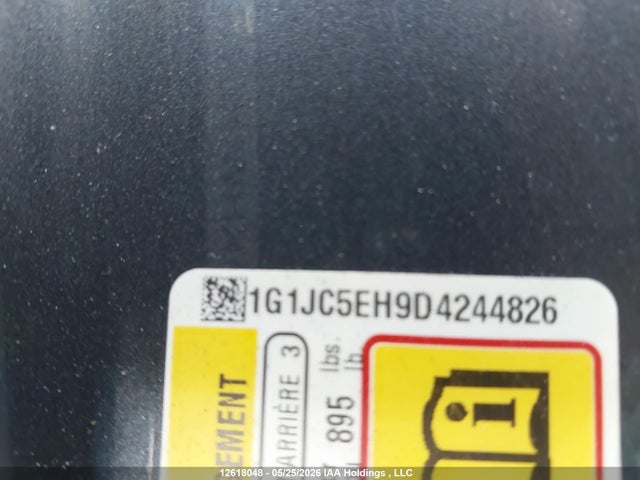 Продажа на аукционе авто 2013 Chevrolet Sonic Lt, vin: 1G1JC5EH9D4244826, номер лота: 12618048