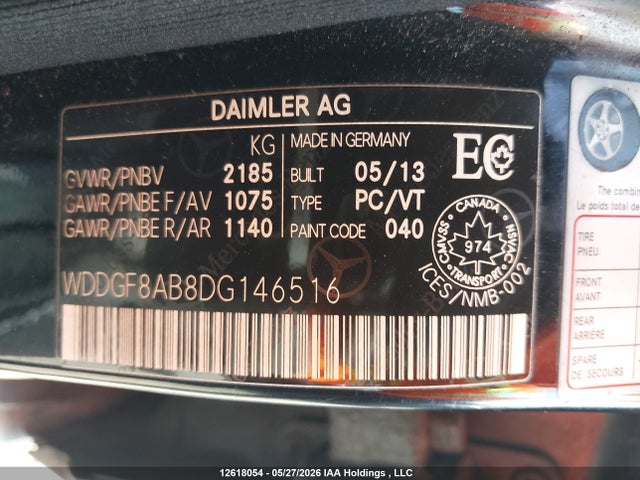 Продажа на аукционе авто 2013 Mercedes-benz C 300 4matic, vin: WDDGF8AB8DG146516, номер лота: 12618054