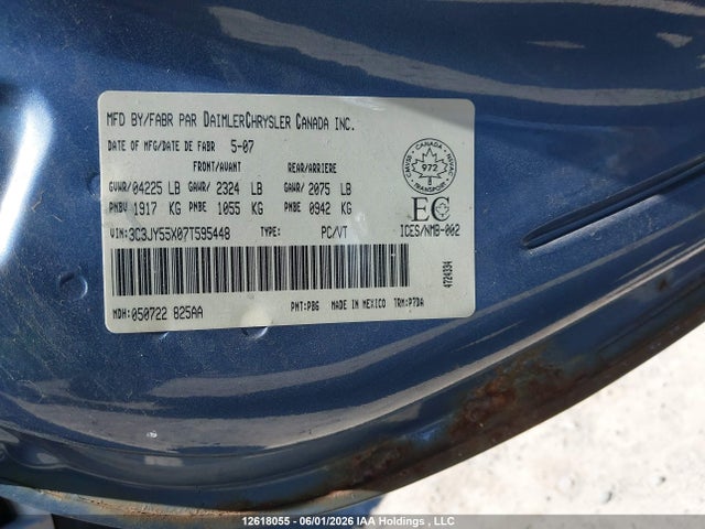 Aukcja sprzedaży 2007 Chrysler Pt Cruiser Touring, vin: 3C3JY55X07T595448, numer aukcji: 12618055