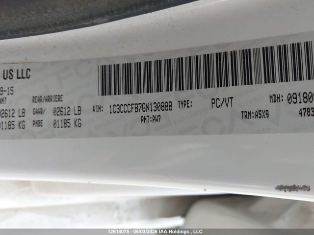 Продаж на аукціоні авто 2016 Chrysler 200 Lx, vin: 1C3CCCFB7GN130888, номер лоту: 12618075