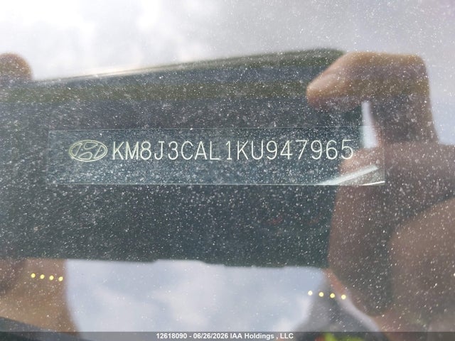 12618090 :رقم المزاد ، KM8J3CAL1KU947965 vin ، 2019 Hyundai Tucson Limited/sel/sport/ultimate/value/night مزاد بيع