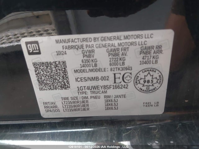 GMC SIERRA 3500 2025 1GT4UWEY8SF166242 Image 9